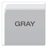 Colored File Folders, Straight Tab, Letter Size, Gray-light Gray, 100-box