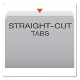 Colored File Folders, Straight Tab, Letter Size, Gray-light Gray, 100-box