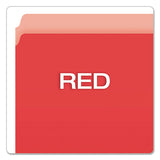 Colored File Folders, Straight Tab, Letter Size, Red-light Red, 100-box
