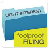 Colored File Folders, 1-3-cut Tabs, Legal Size, Blue-light Blue, 100-box