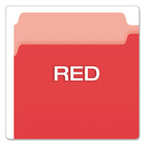 Colored File Folders, 1-3-cut Tabs, Legal Size, Red-light Red, 100-box