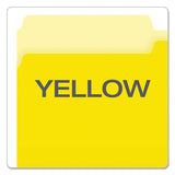 Colored File Folders, 1-3-cut Tabs, Legal Size, Yellowith Light Yellow, 100-box