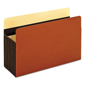 Heavy-duty File Pockets, 7" Expansion, Legal Size, Redrope, 5-box