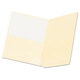 Manila End Tab Pocket Folder, Straight Tab, Letter Size, 50-box