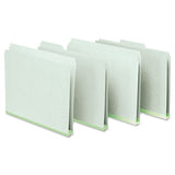 Pressboard Expanding File Folders, 1-3-cut Tabs, Letter Size, Green, 25-box