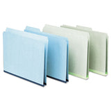 Pressboard Expanding File Folders, 1-3-cut Tabs, Letter Size, Green, 25-box