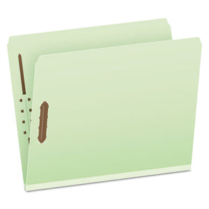 Heavy-duty Pressboard Folders W- Embossed Fasteners, Letter Size, Green, 25-box