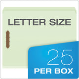 Heavy-duty Pressboard Folders W- Embossed Fasteners, Letter Size, Green, 25-box