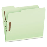 Heavy-duty Pressboard Folders W- Embossed Fasteners, Legal Size, Green, 25-box