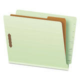 End Tab Classification Folders, 2 Dividers, Letter Size, Pale Green, 10-box