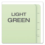 End Tab Classification Folders, 1 Divider, Legal Size, Pale Green, 10-box