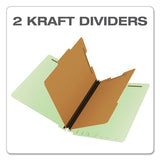 End Tab Classification Folders, 2 Dividers, Legal Size, Pale Green, 10-box