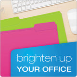 Glow File Folders, 1-3-cut Tabs, Letter Size, Assorted, 24-pack