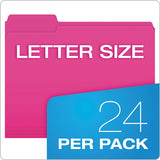 Glow File Folders, 1-3-cut Tabs, Letter Size, Assorted, 24-pack