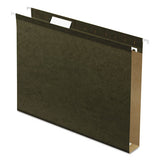 Extra Capacity Reinforced Hanging File Folders With Box Bottom, Letter Size, 1-5-cut Tab, Standard Green, 25-box