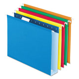 Extra Capacity Reinforced Hanging File Folders With Box Bottom, Letter Size, 1-5-cut Tab, Assorted, 25-box