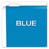 Extra Capacity Reinforced Hanging File Folders With Box Bottom, Letter Size, 1-5-cut Tab, Blue, 25-box