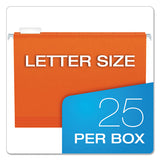 Extra Capacity Reinforced Hanging File Folders With Box Bottom, Letter Size, 1-5-cut Tab, Orange, 25-box