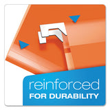 Extra Capacity Reinforced Hanging File Folders With Box Bottom, Letter Size, 1-5-cut Tab, Orange, 25-box