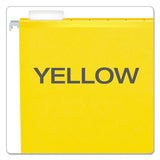 Extra Capacity Reinforced Hanging File Folders With Box Bottom, Letter Size, 1-5-cut Tab, Yellow, 25-box