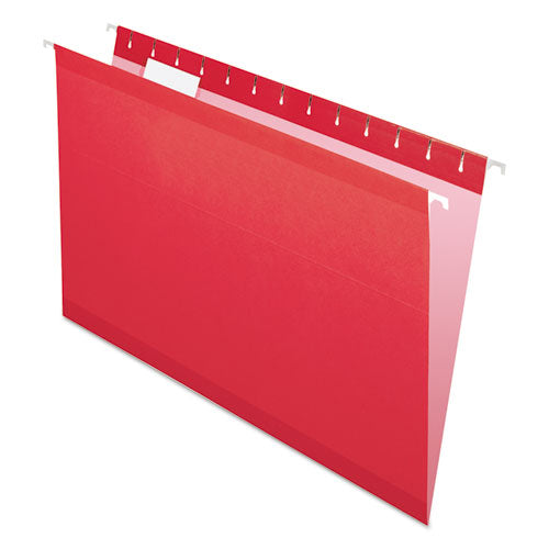 Colored Reinforced Hanging Folders, Legal Size, 1-5-cut Tab, Assorted, 25-box