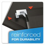 Colored Reinforced Hanging Folders, Legal Size, 1-5-cut Tab, Black, 25-box