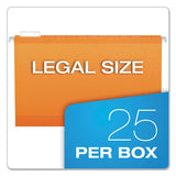Colored Reinforced Hanging Folders, Legal Size, 1-5-cut Tab, Orange, 25-box