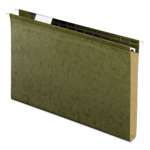 Extra Capacity Reinforced Hanging File Folders With Box Bottom, Legal Size, 1-5-cut Tab, Standard Green, 25-box