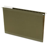 Reinforced Hanging File Folders, Legal Size, Straight Tab, Standard Green, 25-box