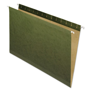 Reinforced Hanging File Folders, Legal Size, Straight Tab, Standard Green, 25-box