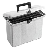 Portable File Boxes, Letter Files, 14.88" X 6.5" X 11.88", Granite