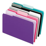 Interior File Folders, 1-3-cut Tabs, Letter Size, Assortment 1, 100-box