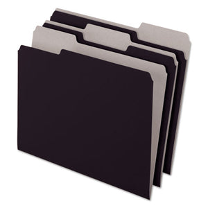 Interior File Folders, 1-3-cut Tabs, Letter Size, Black-gray, 100-box