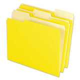 Interior File Folders, 1-3-cut Tabs, Letter Size, Yellow, 100-box