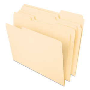 Interior File Folders, 1-3-cut Tabs, Letter Size, Manila, 100-box