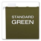 Ready-tab Reinforced Hanging File Folders, Letter Size, 1-5-cut Tab, Standard Green, 25-box