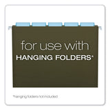 Transparent Colored Tabs For Hanging File Folders, 1-5-cut Tabs, Blue, 2" Wide, 25-pack