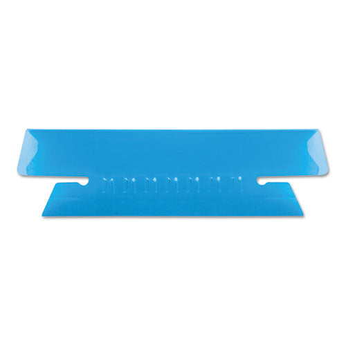Transparent Colored Tabs For Hanging File Folders, 1-3-cut Tabs, Blue, 3.5