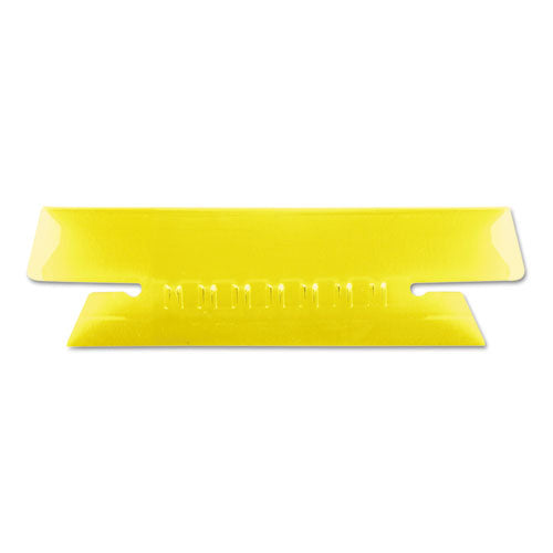 Transparent Colored Tabs For Hanging File Folders, 1-3-cut Tabs, Yellow, 3.5
