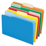 Interior File Folders, 1-3-cut Tabs, Legal Size, Assorted, 100-box