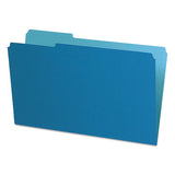 Interior File Folders, 1-3-cut Tabs, Legal Size, Blue, 100-box