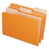 Interior File Folders, 1-3-cut Tabs, Legal Size, Orange, 100-box