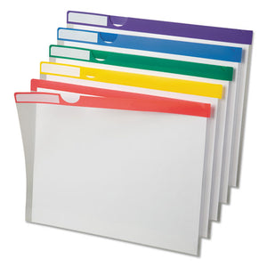Clear Poly Index Folders, Letter Size, Assorted Colors, 10-pack