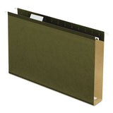 Extra Capacity Reinforced Hanging File Folders With Box Bottom, Legal Size, 1-5-cut Tab, Standard Green, 25-box