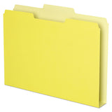 Double Stuff File Folders, 1-3-cut Tabs, Letter Size, Yellow, 50-pack