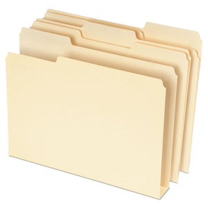 Double Stuff File Folders, 1-3-cut Tabs, Letter Size, Manila, 50-pack