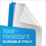 Poly Hanging Folders, Letter Size, 1-5-cut Tab, Assorted, 25-box