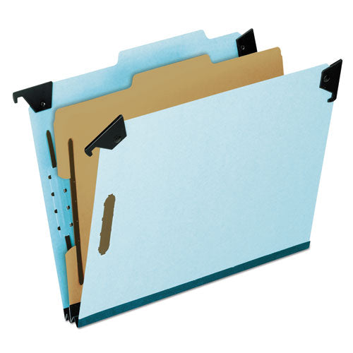 Hanging Classification Folders With Dividers, Letter Size, 1 Divider, 2-5-cut Tab, Blue