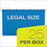 Surehook Reinforced Extra-capacity Hanging Box File, Legal Size, 1-5-cut Tab, Blue, 25-box