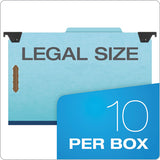 Hanging Classification Folders With Dividers, Legal Size, 2 Dividers, 2-5-cut Tab, Blue